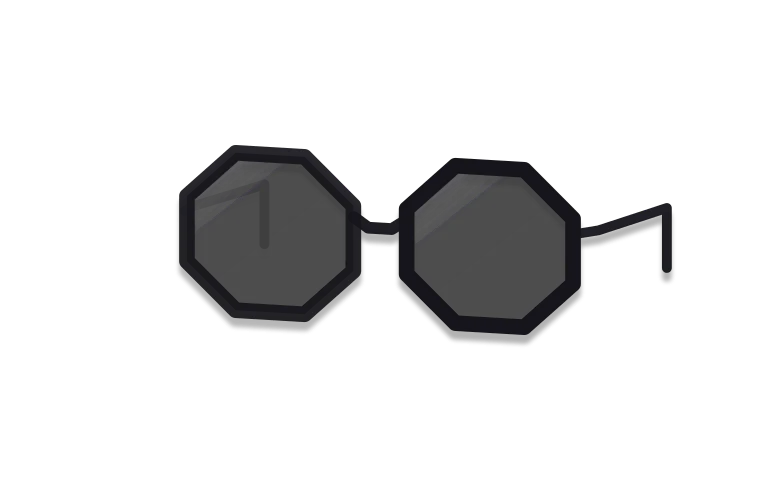Bevel sun frame in Smoke