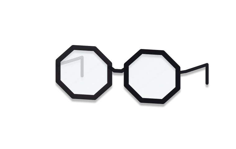 Facet optical frame in Ink