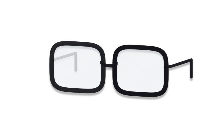 Monolith optical frame in Obsidian